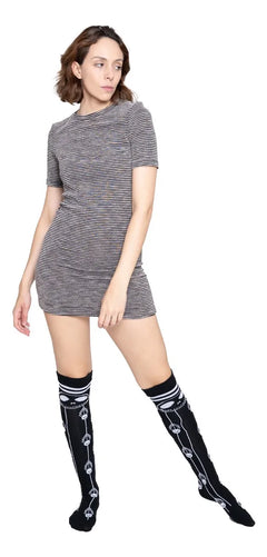 Calceta Larga Medieta Jack Arañas Negro