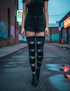 Calceta Larga Medieta Araña Colores