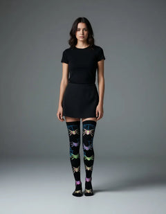 Calceta Larga Medieta Araña Colores