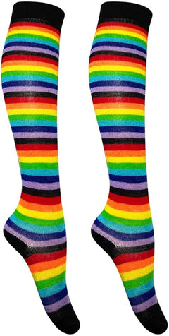 Calceta Larga Medieta Multicolor Niña