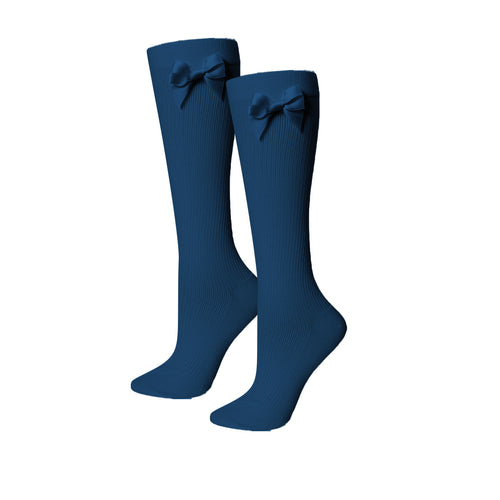 Calceta Escolar Con Moño Suave Niña Calidad Superior