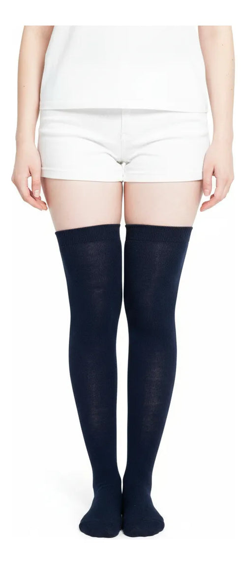 Calceta Larga Medieta Azul Oscuro