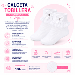 Calceta Tobillera Con Encaje Niña 6 Pares by Don Calcetín