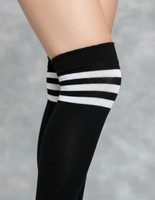 Calceta Larga Medieta Rayas Tipo Beisbol