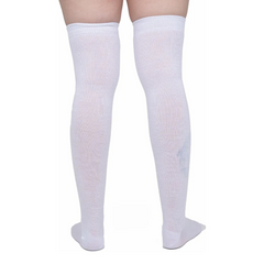 Calceta Larga Medieta Lisa Blanco