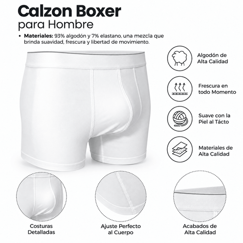 Boxer Brief Stretch Algodón Hombre - Don Calcetín