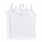 Camiseta Blanca Tirante Delgado con Moño Niña by Don Calcetín