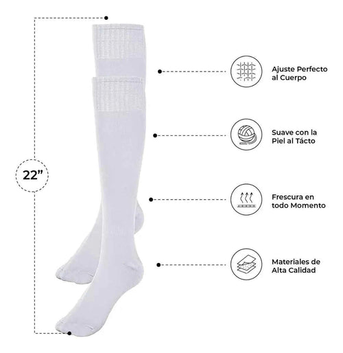Calceta Larga Futbol Hombre 4 Pares - Don Calcetín