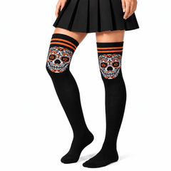 Calceta Larga Medieta Calavera Mexicana - Don Calcetín