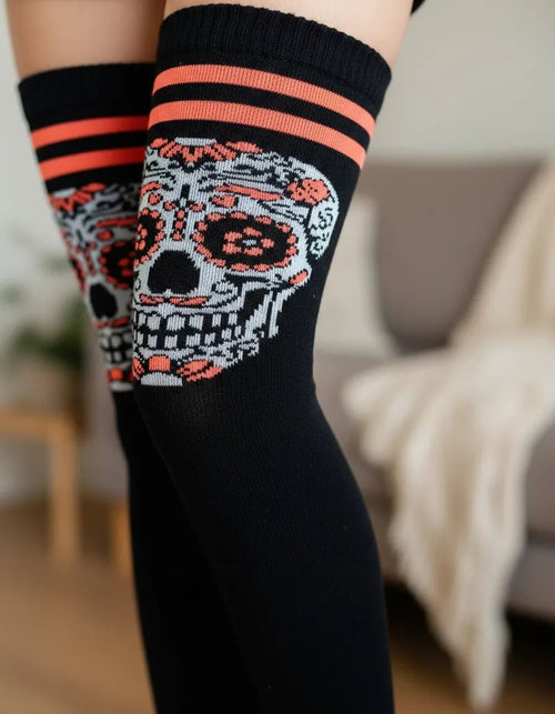Calceta Larga Medieta Calavera - Terrorífica - Don Calcetín