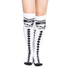 Calceta Larga Medieta Cráneo Pirata - Diseño Halloween - Don Calcetín