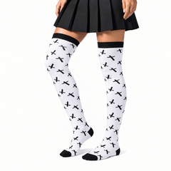 Calceta Larga Medieta Cruces Negras - Don Calcetín