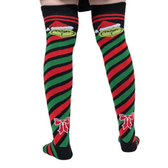 Calceta Larga Medieta Navidad Grinch Caramelo - Diseño Festivo - Don Calcetín