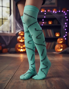 Calcetas Largas Halloween - Sally Cicatriz Medieta - Don Calcetín