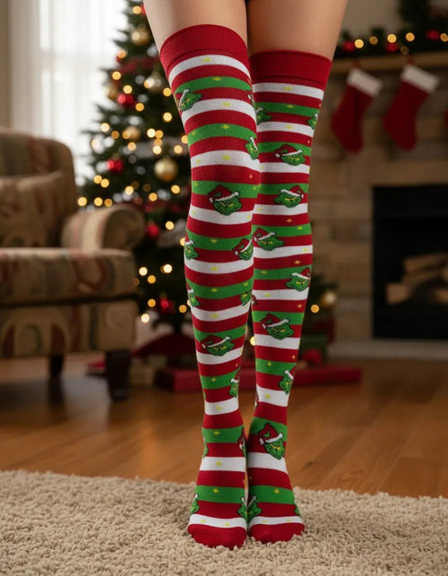 Calcetas Largas Medieta - Navideñas Grinch Duende - Don Calcetín