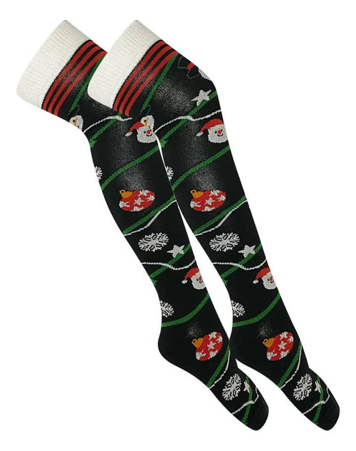 Calcetas Navideñas Niña - Largas Medieta Copos - Don Calcetín