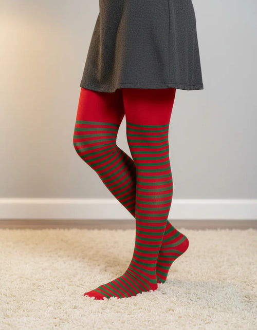 Mallas Navideñas Caramelo Villancicos - Mujer Verde y Rojo by Don Calcetín