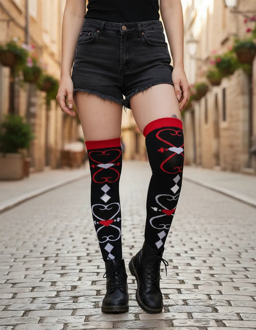 Calceta Larga Medieta Corazones