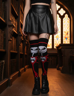 Calceta Larga Medieta Jack Corazon Rojo