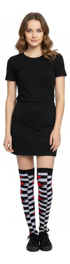 Calceta Larga Medieta Póquer Corazón Rombo