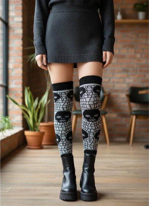 Calceta Larga Medieta Craneos BN