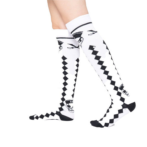 Calceta Larga Medieta Craneo Pirata