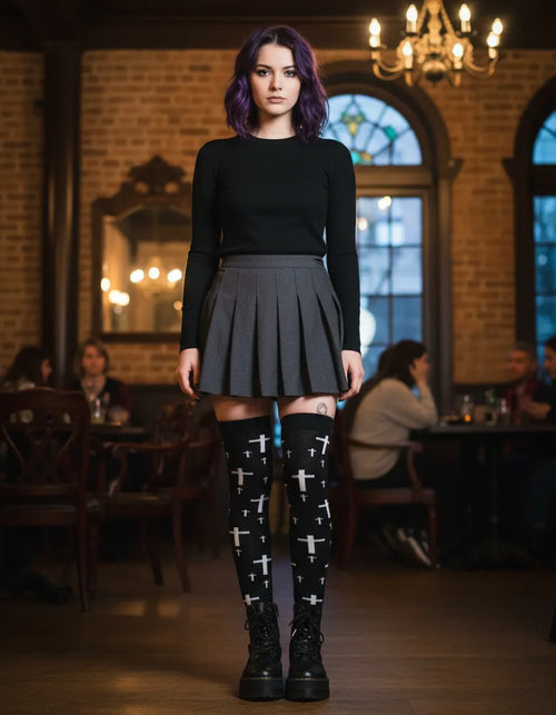 Calceta Larga Medieta Cruces