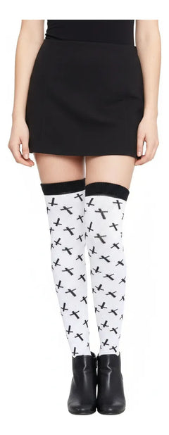 Calceta Larga Medieta Cruces Negras