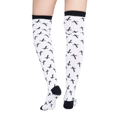 Calceta Larga Medieta Cruces Negras