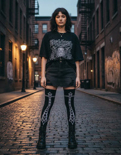 Calceta Larga Medieta Cruz Espada