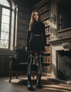 Calceta Larga Medieta Cruz Espada