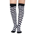 Calceta Larga Medieta Cuadros Tipo Vans