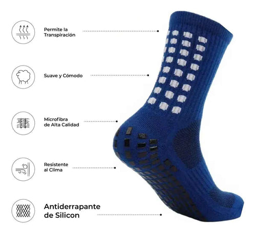 Calceta Deportiva Antiderrapante Hombre