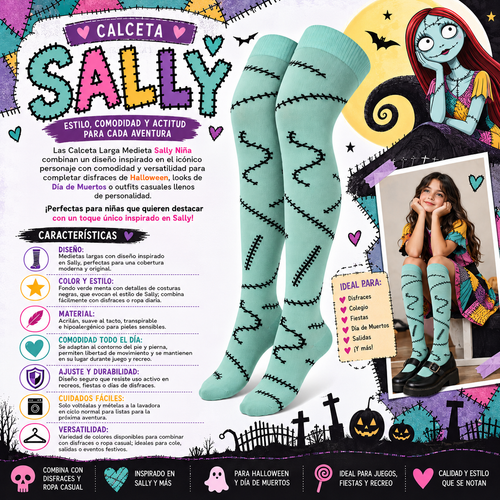 Calceta Larga Medieta Sally by Don Calcetín