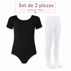 Leotardo Manga Corta Seamless + Malla Nylon by Don Calcetín