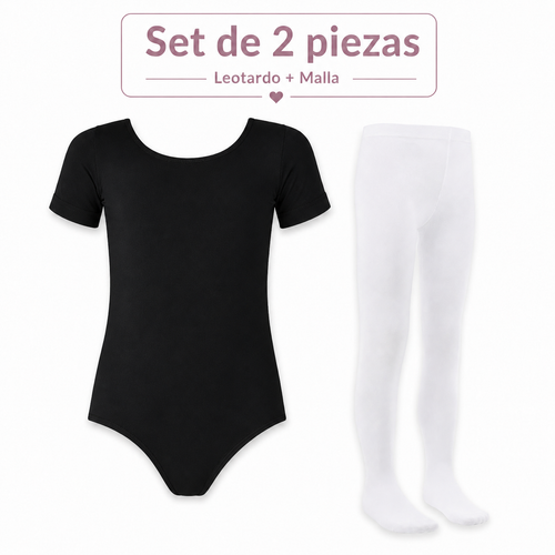 Leotardo Manga Corta Seamless + Malla Nylon by Don Calcetín