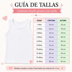 Camiseta Tirante Grueso con Moño Niña 3 Piezas by Don Calcetín