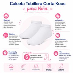 Tines Cortos Koos Niña 6 Pares by Don Calcetín
