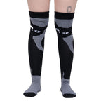 Calceta Larga Medieta Gatos Rayas