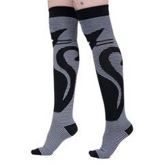 Calceta Larga Medieta Gatos Rayas