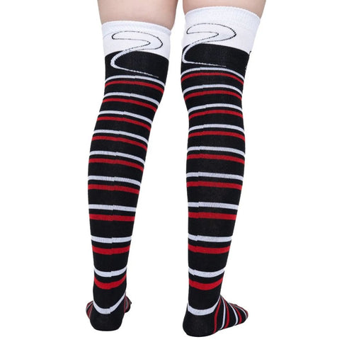 Calceta Larga Medieta Gatos Rayas R/B