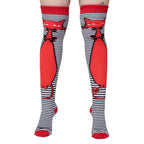 Calceta Larga Medieta Gato Rojo