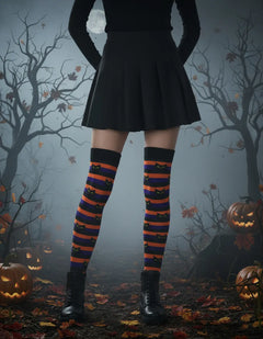 Calceta Larga Medieta Gatos Halloween