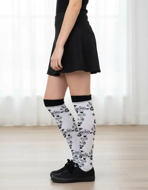 Calceta Larga Medieta Gatos Huella