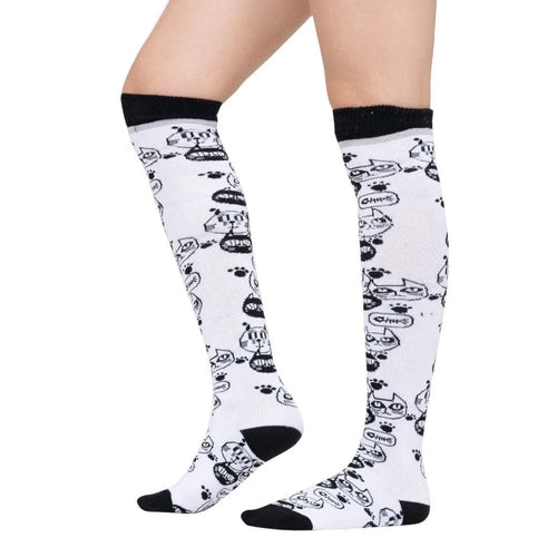 Calceta Larga Medieta Gatos Huella