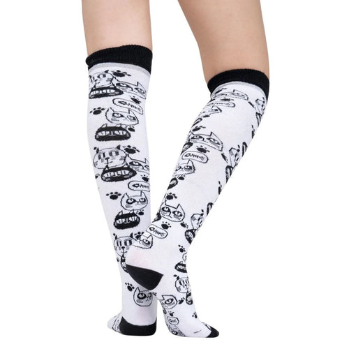 Calceta Larga Medieta Gatos Huella