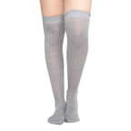 Calceta Larga Medieta Lisa Gris