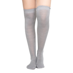 Calceta Larga Medieta Lisa Gris