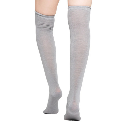 Calceta Larga Medieta Lisa Gris