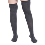 Calceta Larga Medieta Lisa Gris Oscuro